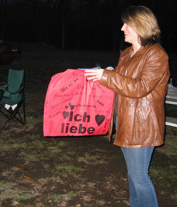 Unfoldinng the 'Love' Sky Lantern